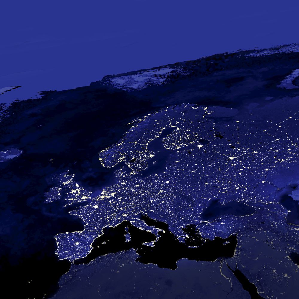 Europe at night