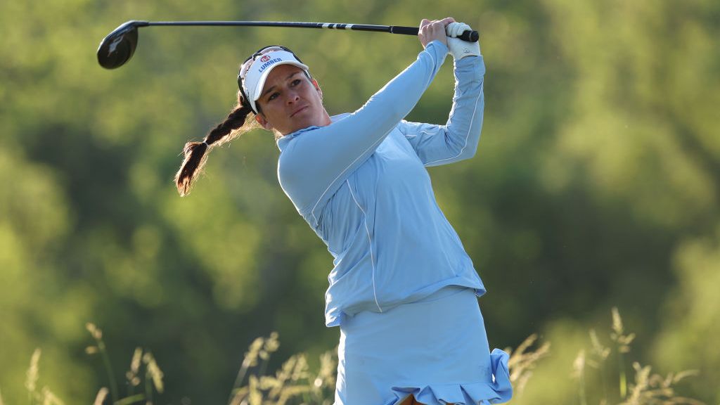 Rachel Rohanna plays a drive at the US Women&#039;s Open