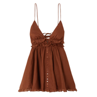 Joslin Liana 2.0 Ruffled Organdie-trimmed Linen Mini Dress, £245 | Net-A-Porter