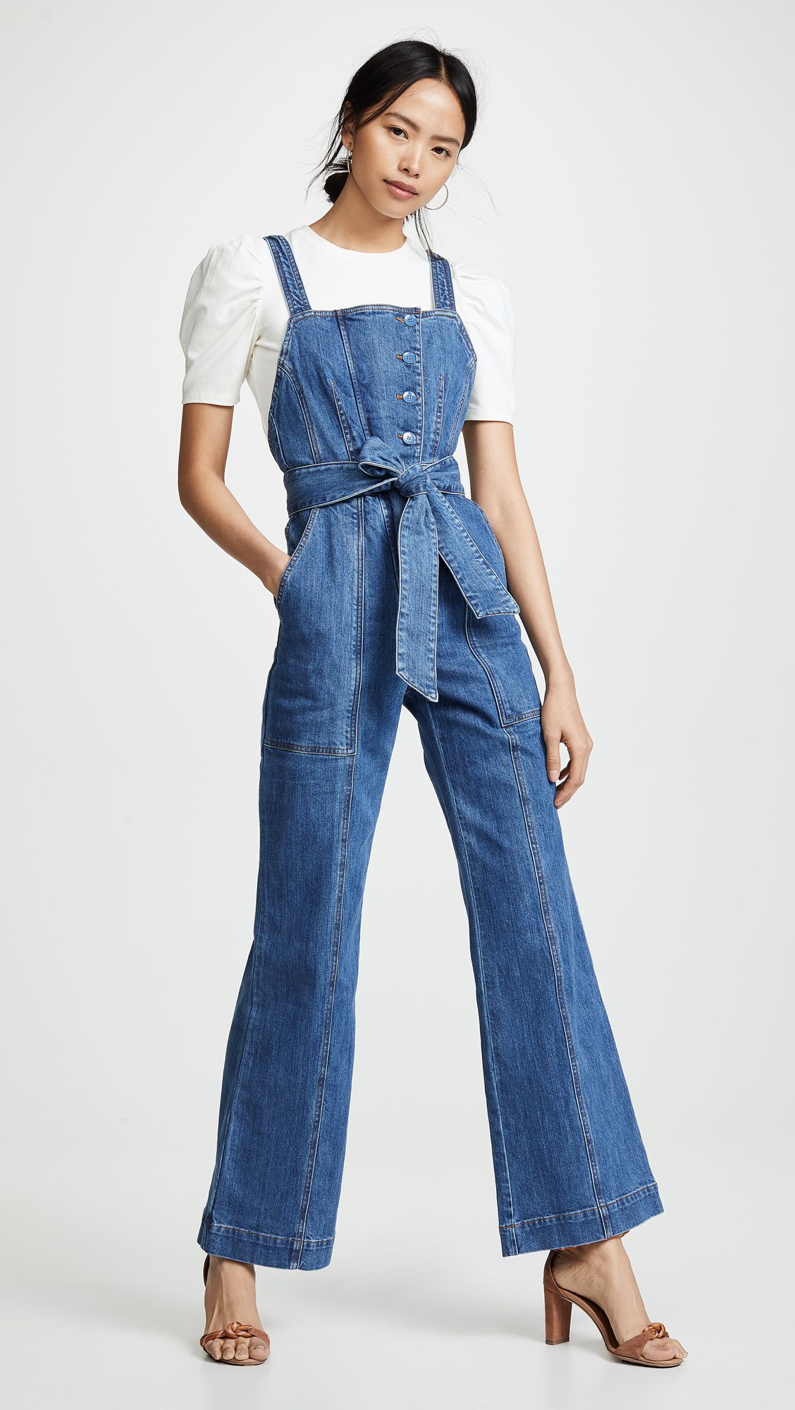 Katie Holmes' Denim Overalls From Ulla Johnson Are Perfect for Summer ...