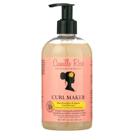Camille Rose Curl Maker Define & Style Hair Styling Gel With Marshmallow Extract & Agave Leaf Extract, 12oz