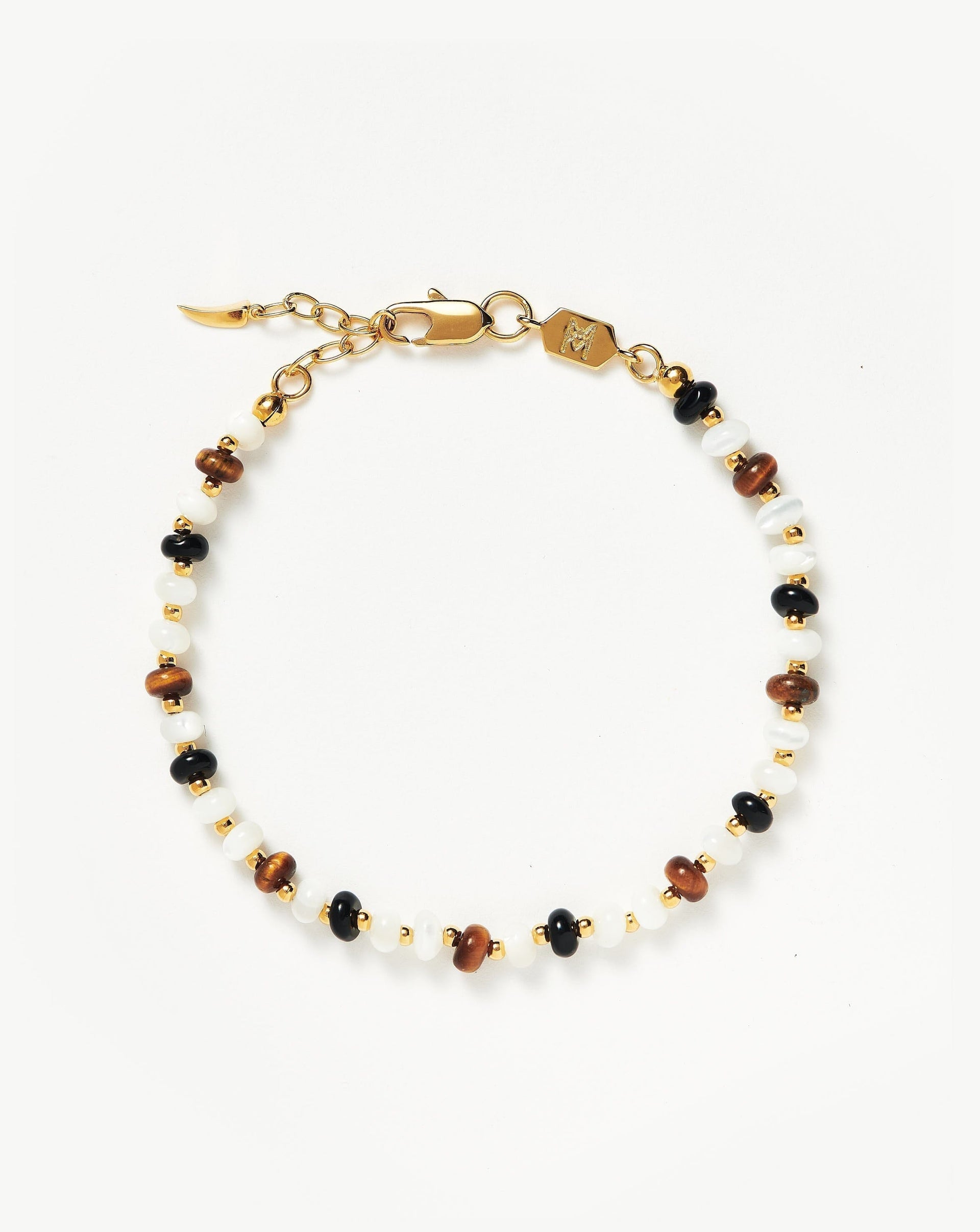 Savi Pearl &amp;amp; Gemstone Beaded Bracelet | 18ct Gold Plated/multi - 18ct Gold Plated/multi / S/m