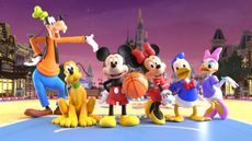 Disney characters on the Dunk the Halls NBA Game