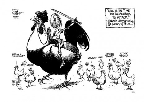 Pelosi's battle cluck