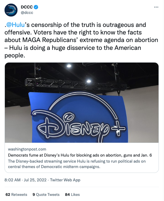Tweet from the Democratic Congressional Campaign Committee