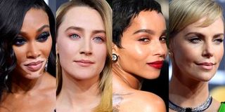 Four female celebrities at the Golden Globes.
