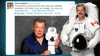 Shatner Tweets About the 2D Chris Hadfield