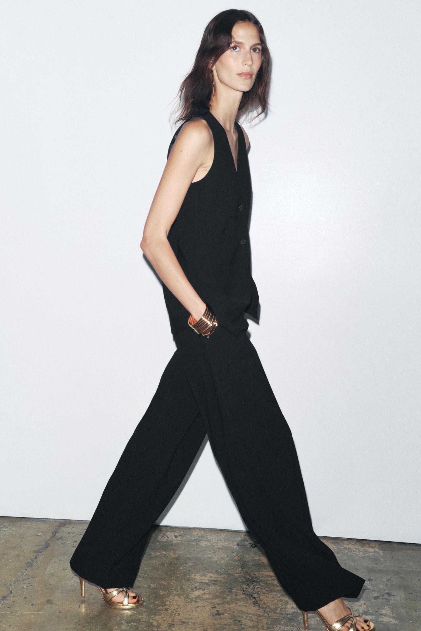 Zw Collection Wide-Leg Darted Trousers