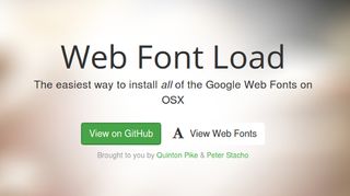 All the Google Web Fonts on your machine with no extra software