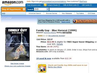 Watch Family Guy on Tivo, buy the DVD instantly with Tivo