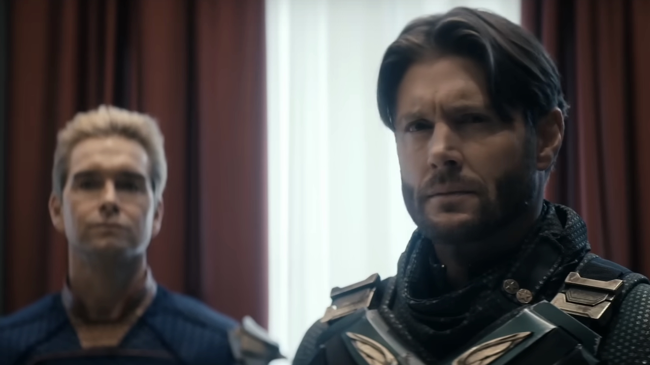 Soldier Boy standing next to Homelander in The Boys Season 5