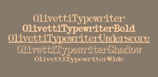 Sample of Olivetti Typewriter, one of the best typewriter fonts