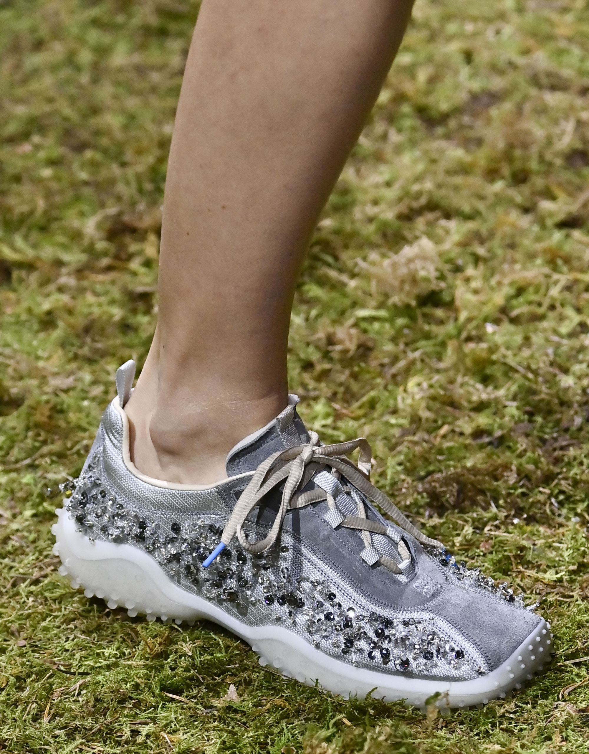 Miu Miu metallic trainers