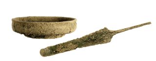 grave goods bowl and dagger
