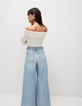 Lyocell™ Blend Wide Palazzo Leg Jeans