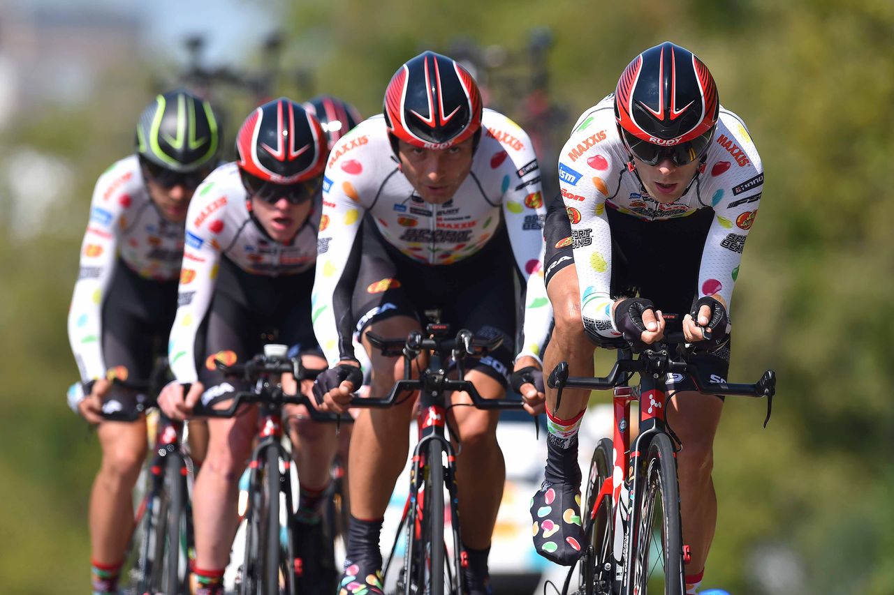 Jelly Belly in the TTT. It was Fred Rodriguez' last pro race.