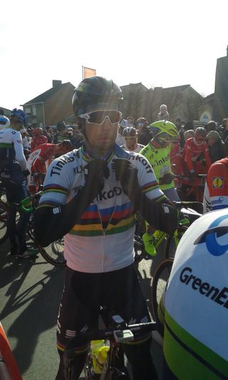 Peter Sagan at the start of Kuurne-Brussel-Kuurne