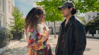 (L-R) Meghan Stalter and Will Sharpe in "Too Much" on Netflix.