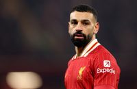 Liverpool's former Mohamed Salah, side profile, mid shot.