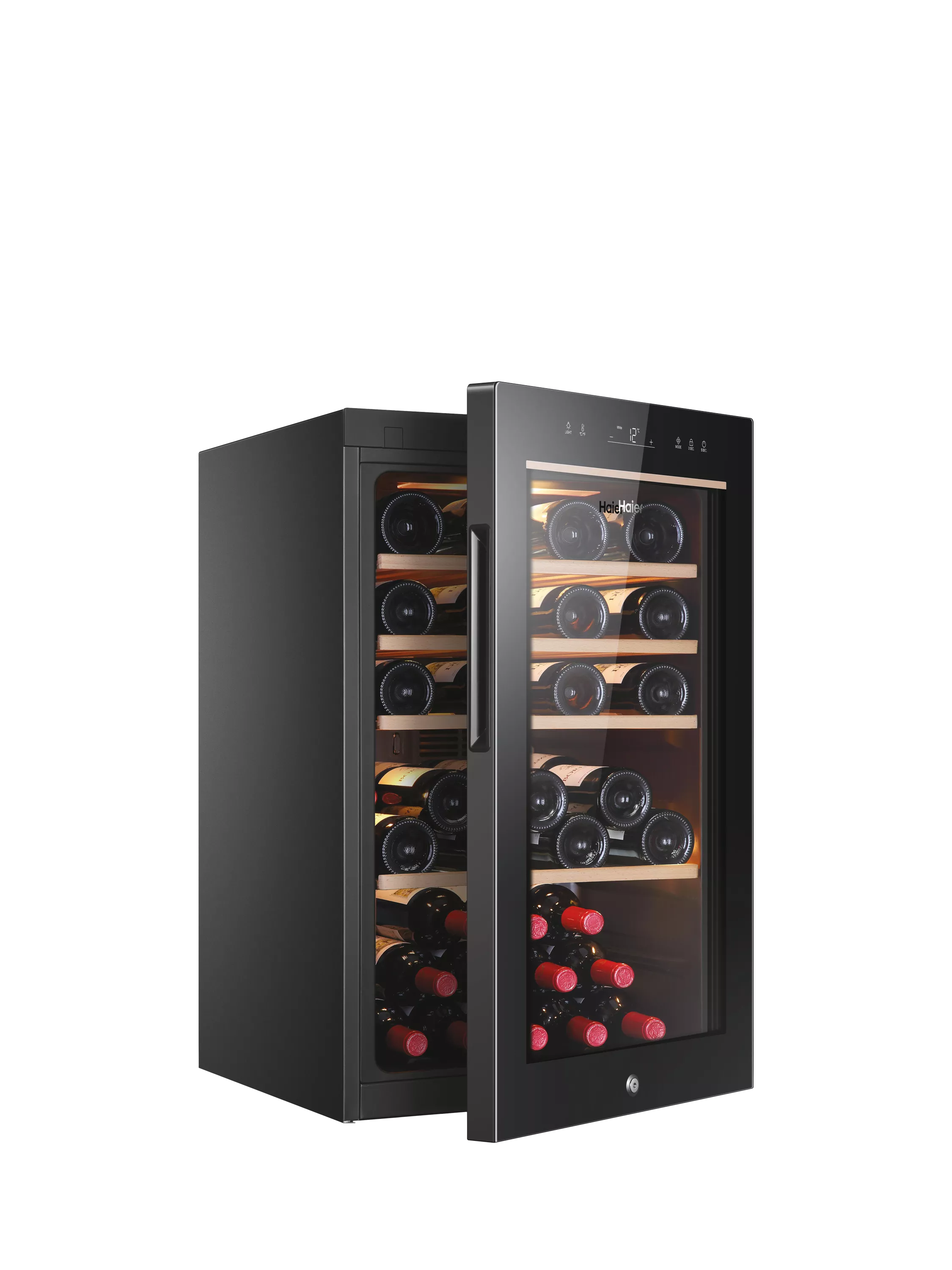Haier Hws49ga 49 Bottle Wine Cooler, Black