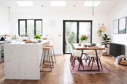 OPEN KITCHEN DINING ROOM WITH A VIEW