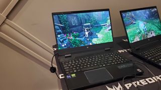Acer SpatialLabs TrueGame 3D Ultra mode on display on a laptop