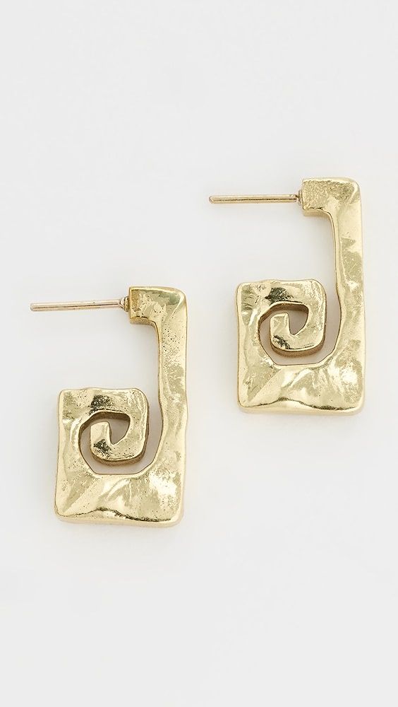 Al&Eacute;mais Le Jardin Long Spiral Earrings