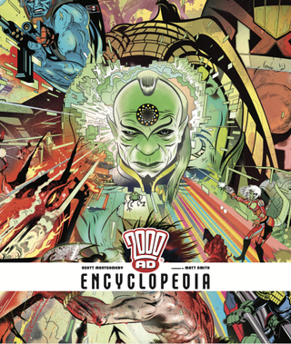 The cover of the 2000 AD Encyclopedia.