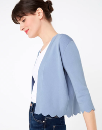 M&amp;S Scallop Edge Fitted Cropped Cardigan
£25
Simple and timeless, this cropped cardigan will add a stylish finish to a simple outfit. 