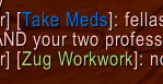 Players running around in WoW: Forever with some suspect, silly names.