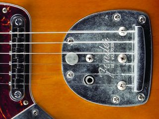 Featuring a black chrome Gotoh bridge and a functioning vibrato (vibrato arm not pictured).
