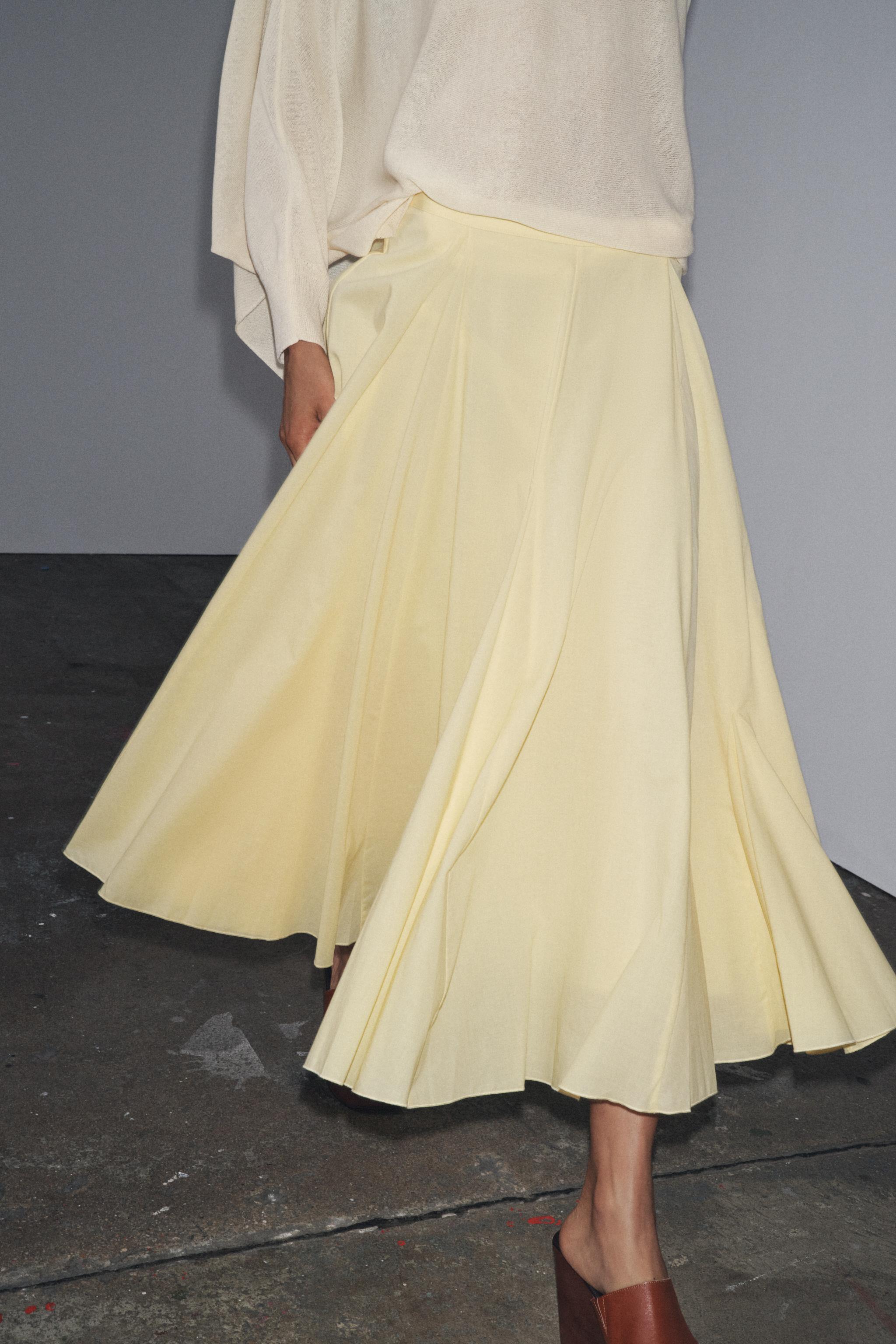 Zw Collection Flared Midi Skirt
