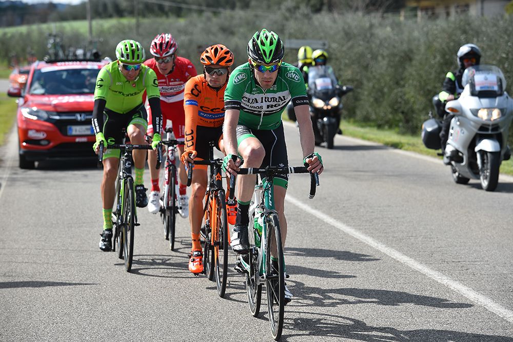 Jose Goncalves (Caja Rural) leads the breakaway