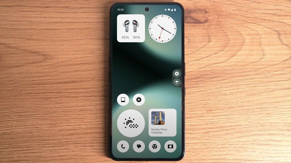 Nothing Phone (3a) with NOS 4.0 mock-up on screen