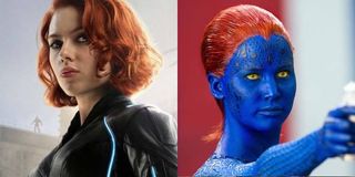 Black Widow and Mystique side by side