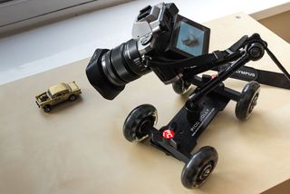 With cameras shrinking, stabilizing tools are shrinking with them, comparatively inexpensive tools such as this pico dolly - http://www.photographyandcinema.com/products/pico-flex-dolly - can really minimise the amount of time spent stabilizing in post