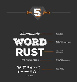 Free fonts: Nexa Rust