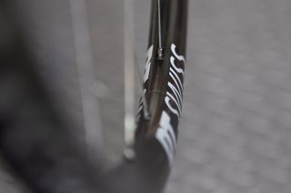 close up of the DT Swiss rim, spokes and nipples