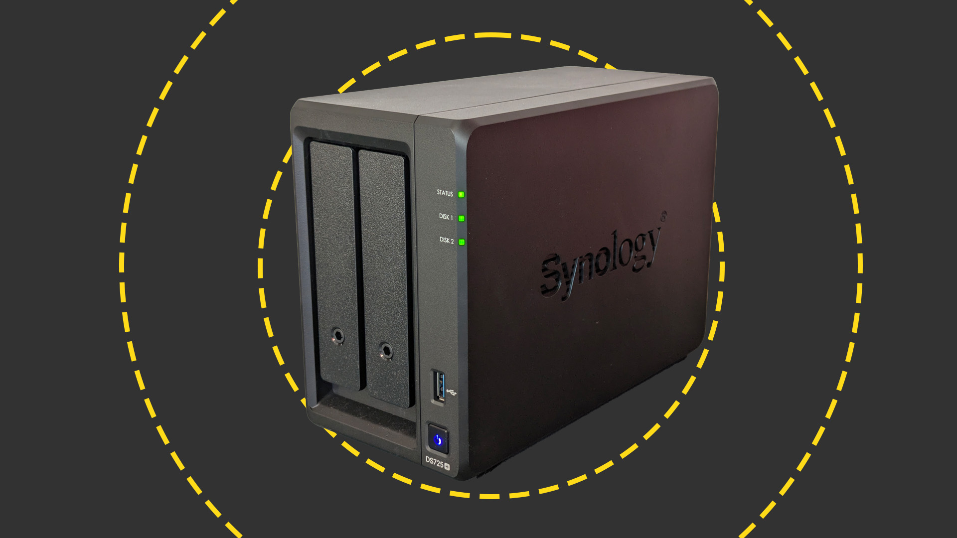 The Synology DiskStation DS725+ on the ITPro background 