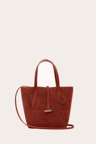 Sprout Tote Mini Rust Suede