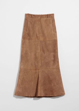 Suede Midi Skirt