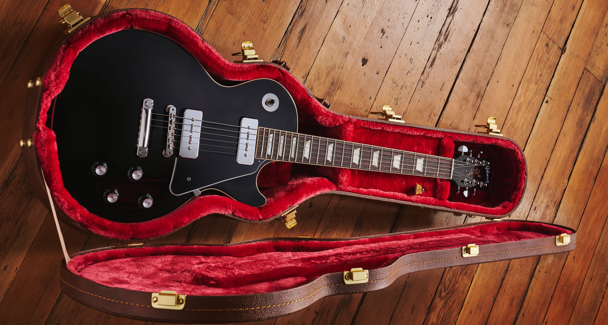 The Noel Gallagher Les Paul Standard enters the Gibson mainline range, sporting the same ebony finish and dual-P-90 configuration that made it the electric guitar of 2025.