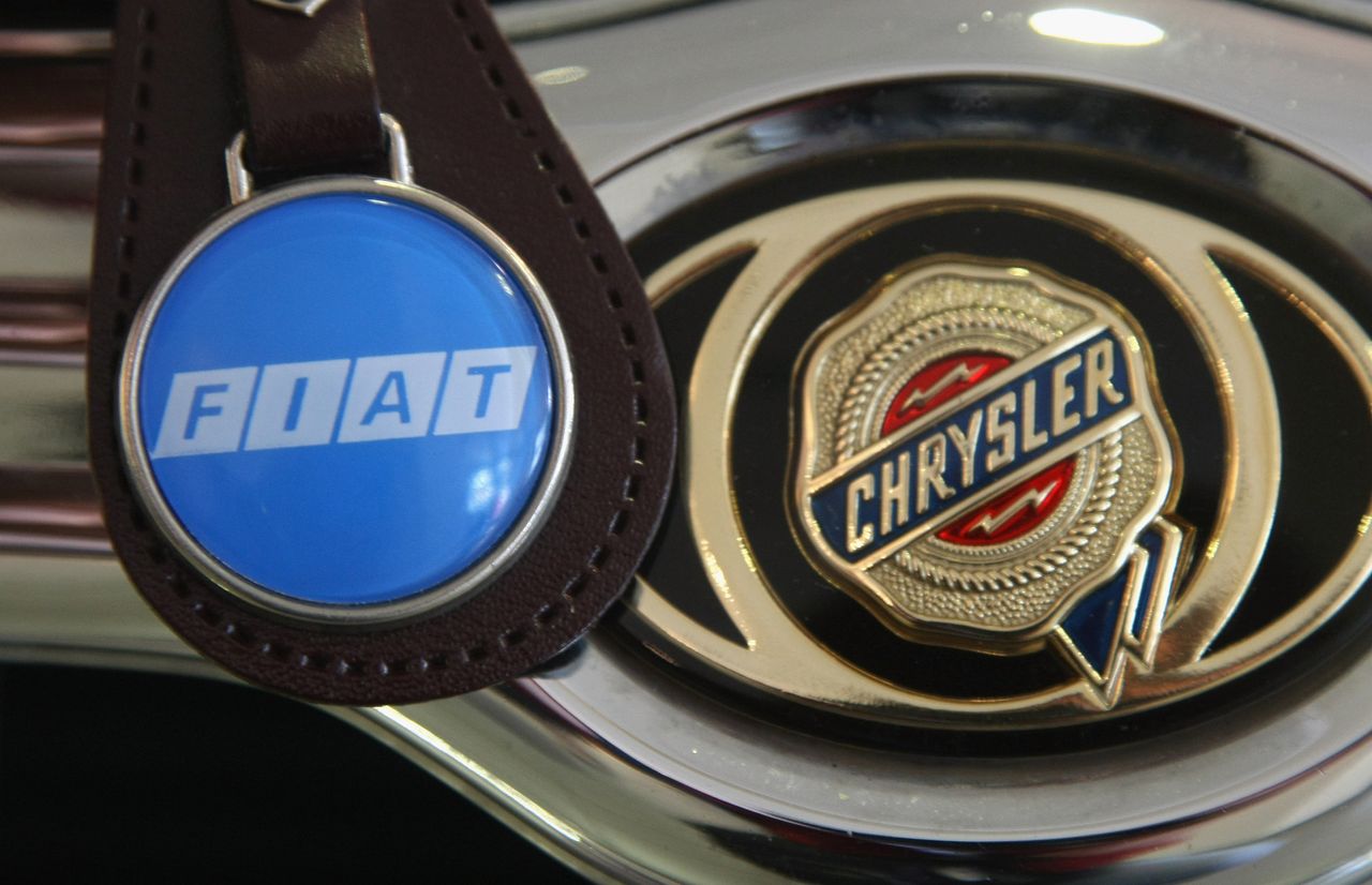 The Fiat and Chrysler logos