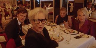 Lucas Hedges, Meryl Streep, Dianne West, and Candice Bergen