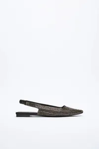 Zara Sparkly Slingback Flats