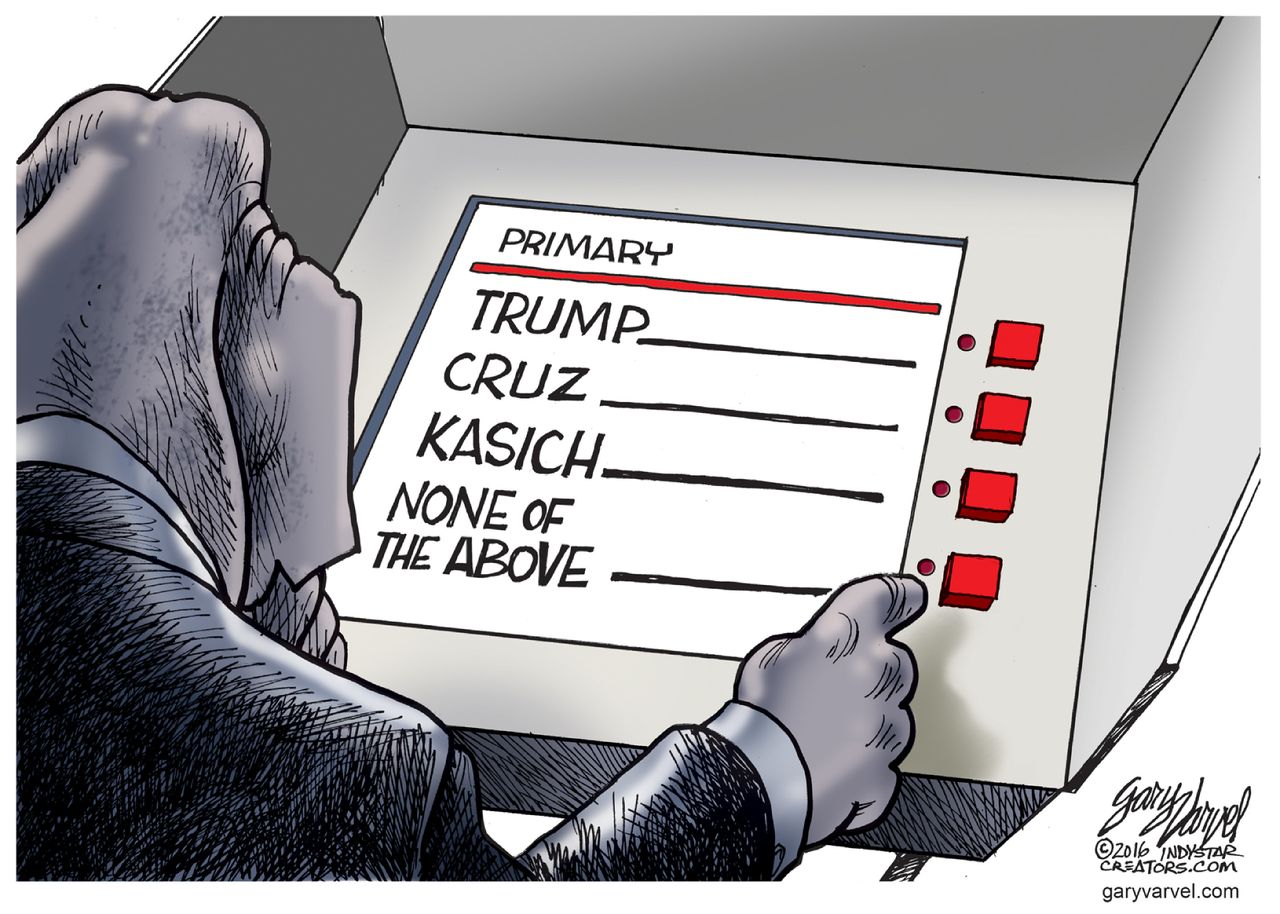 Political Cartoon U.S. GOP Decision 2016