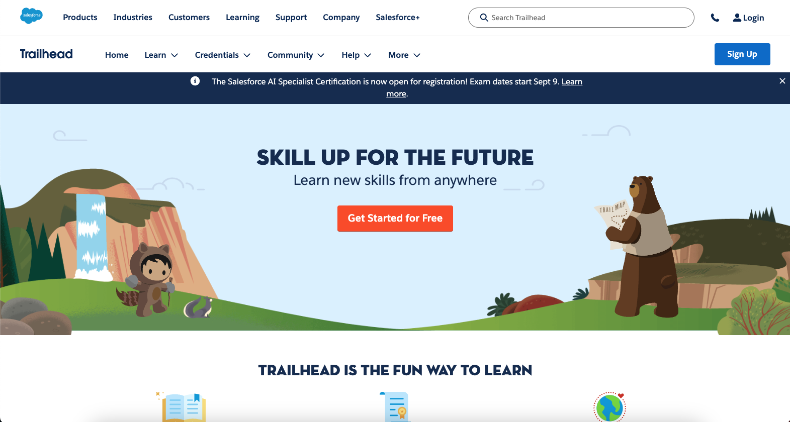 screenshot of salesforce trailhead