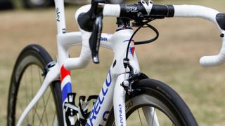 The custom painted Pinarello of Two-time British road national champion - Peter Kennaugh