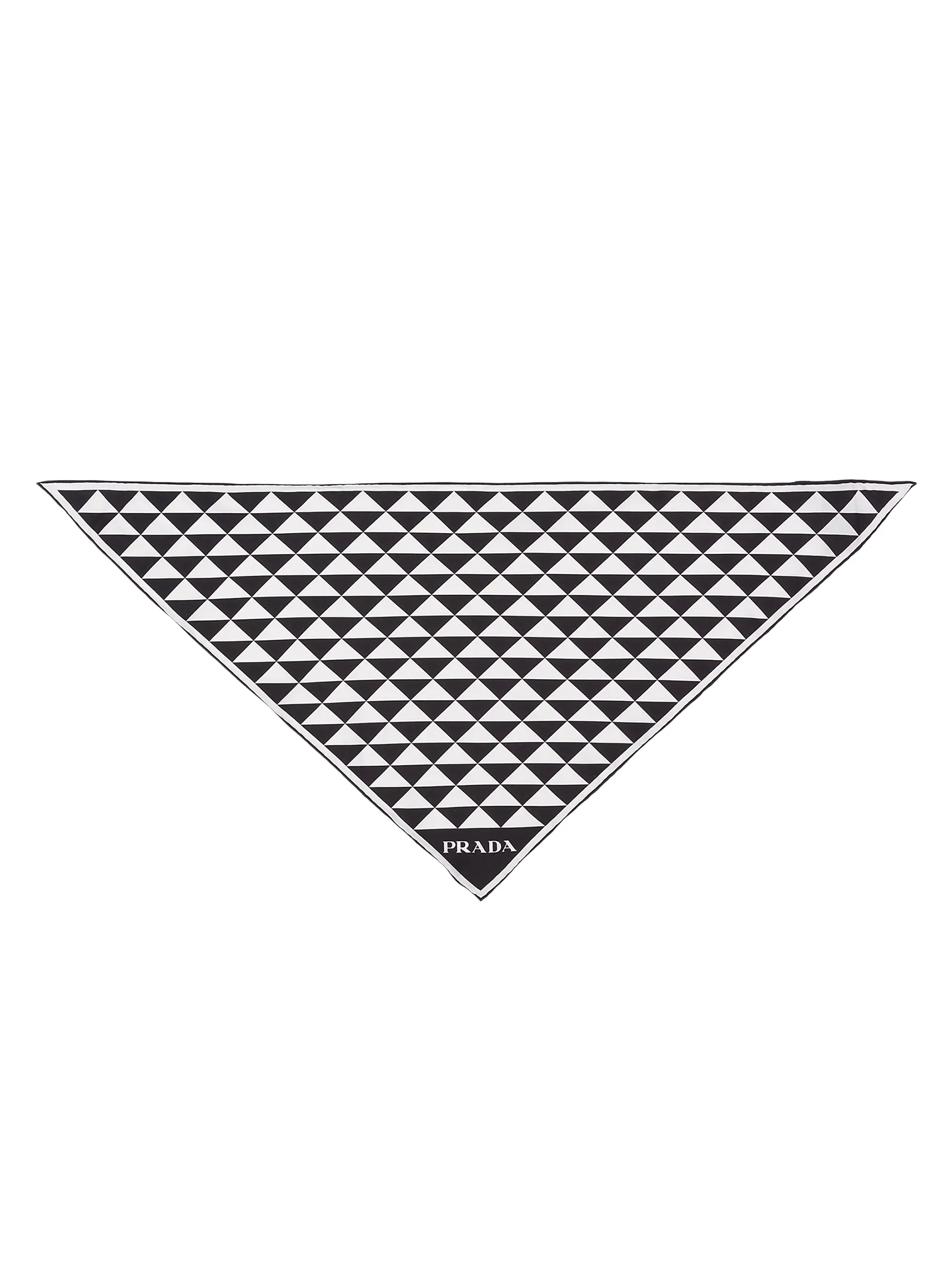 Triangular Printed Silk Twill Scarf