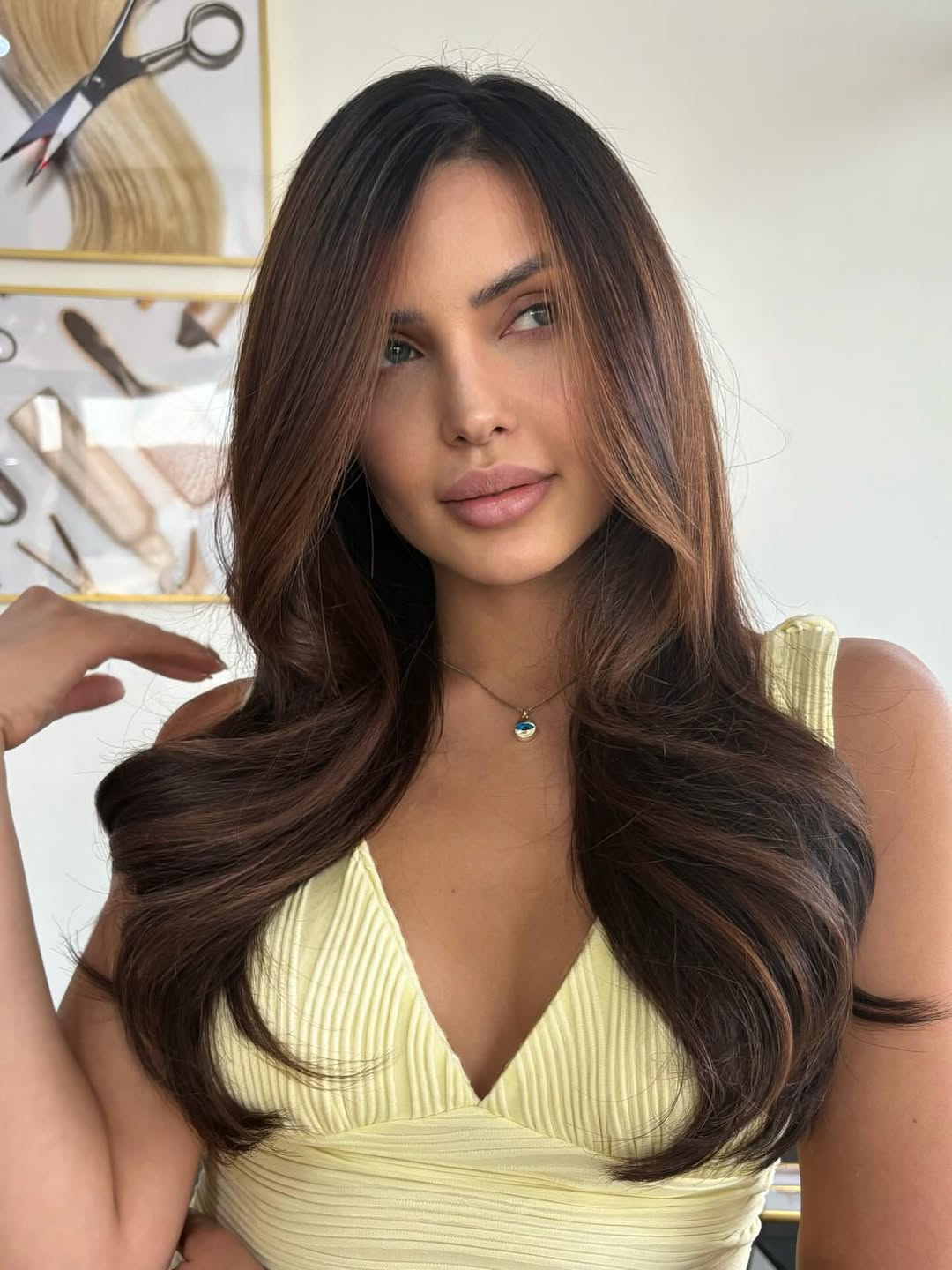 Yesenia Osuna with shiny brunette hair